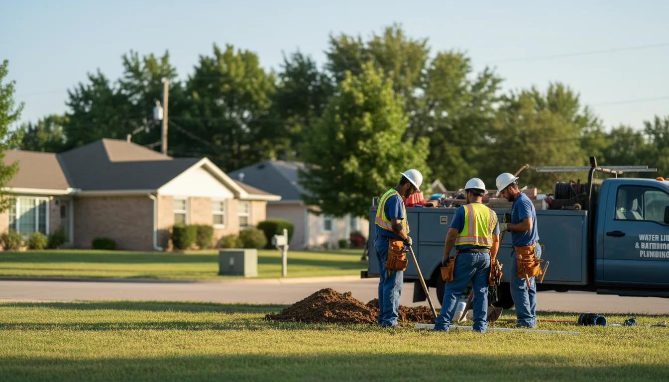 Residential water line and bathroom plumbing service in Twelve Mile, IN